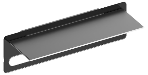 Keuco Handtuchablage Edition 400 11575, Aluminium silber-eloxiert/Glas cashmere 11575170018