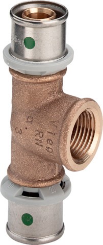 Viega T-Stück mit SC Sanfix P 2117 in 20mm x Rp1/2 x 20mm Rotguss 458386
