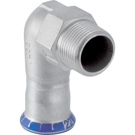 Geberit Mapress Edelstahl Übergangswinkel 90Gr mit AG (LABS-frei) 90G d22-R3/4 83835