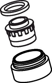 Hansgrohe Luftsprudler Axor Uno Piccolo Wannenmischer Aufputz M24x1-B satinox 97356810