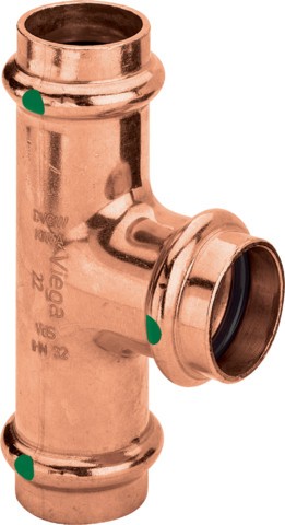 Viega T-Stück mit SC Profipress 2418 in 18x22x18mm Kupfer 322694