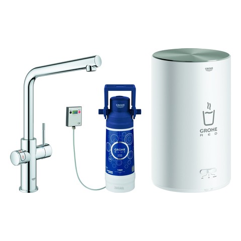 GROHE Armatur und Boiler GROHE Red Duo 30327_1 M-Size L-Auslauf chrom 30327001