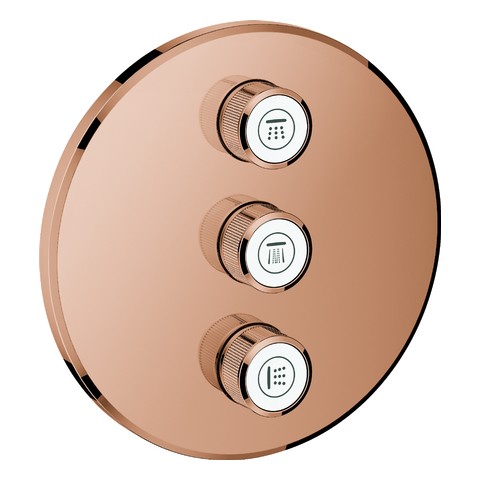 GROHE 3-fach UP-Ventil Grohtherm Smart Control 29122 FMS rund warm sunset 29122DA0