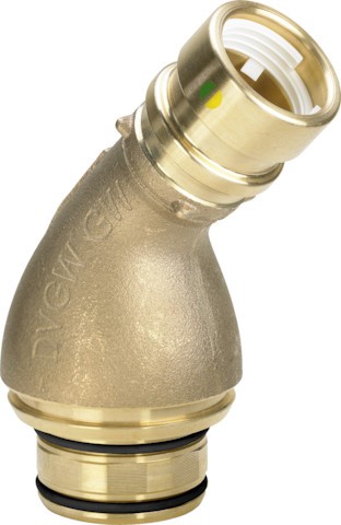Viega Anschlussbogen 45 Grad Geopress 9694.1 in 50mm Rotguss 672980