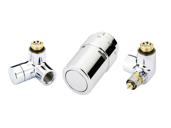 Danfoss X-tra Design Set Chrom, Ventilgehäuse RA-URX links 013G4004