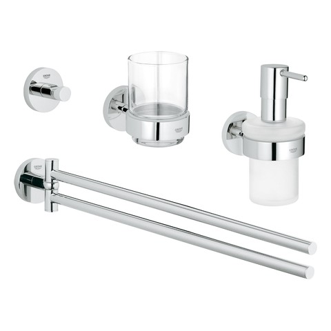 GROHE Waschtisch-Accessoire Set 4-in-1 Essentials 40846_1 chrom 40846001