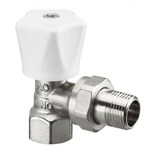 OVENTROP-Handregulierventil "HR" DN20,3/4",PN10, Eck, Handrad weiß 1190506