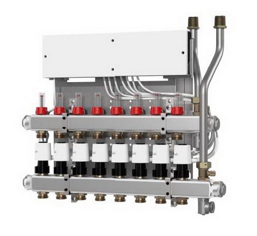 Danfoss FBH-Verteiler SGC-11 11 Kreise, Icon230V, TWA, Durchflussanz. 145H0331