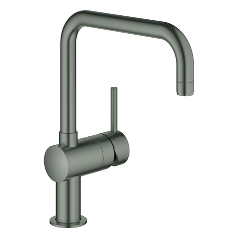 GROHE EH-Spültischbatterie Minta 32488 DN15 U-Auslauf hard graphite gebürstet 32488AL0