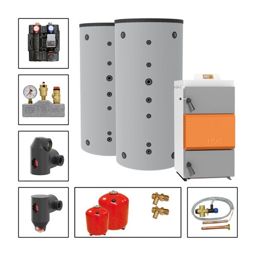 Solarbayer Holzvergaserset HVS LC 40-2C Variante C (2x SLS-1500-S) 310408202