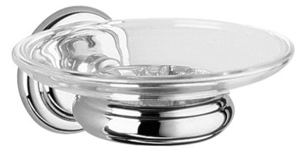 Keuco Seifenablage Astor 02155, kpl. mit Echtkristall-Schale,verchromt 2155019000