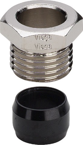 Viega Verschraubung 94576.1 in 15mm x G1/2 Messing vernickelt 112059