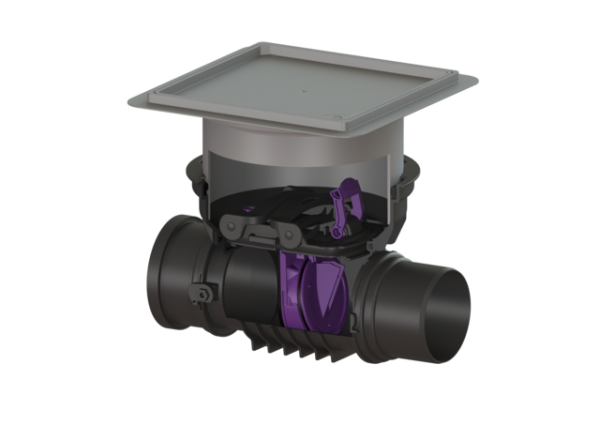 KESSEL Rückstaueinfachverschluss Staufix DN150, befliesbar, Bodenplatte 720150.10X