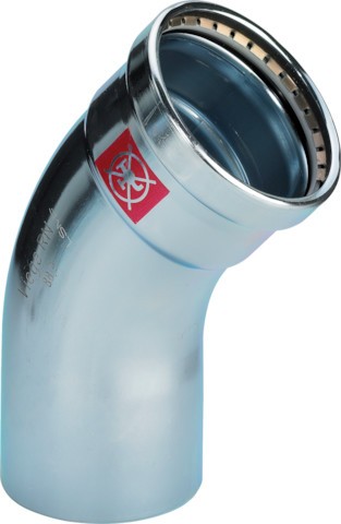 Viega Bogen 45 Grad mit SC Prestabo 1126.1XL in 64,0mm Stahl verzink 597689