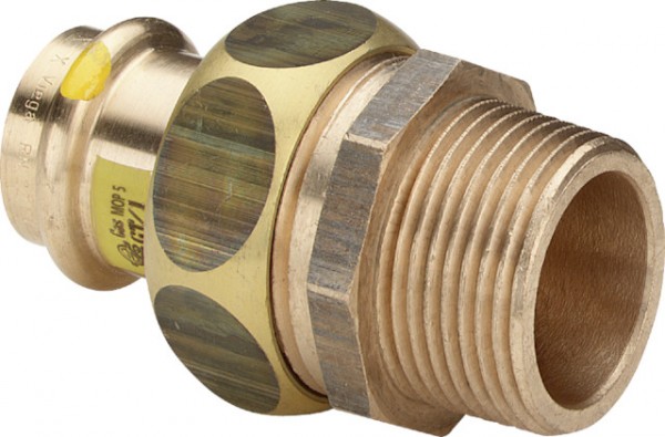 Viega Verschraubung mit SC Profipress G 2654 für Gas in 54mm x R2 Rotguss 379452