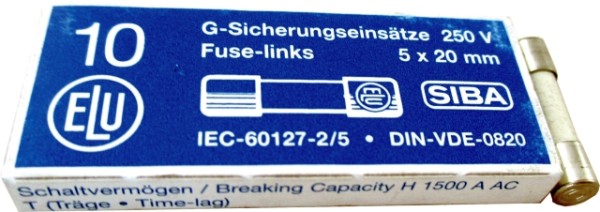 Wolf Feinsicherung 1A Träge 250V 5x20mm, für WPM-1 ab 05/2010 274569699