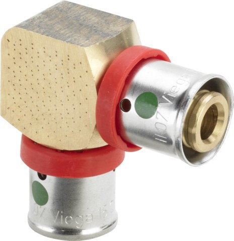 Viega Winkelkupplung mit SC 1214.3 in 15x1,5mm Rotguss 619862