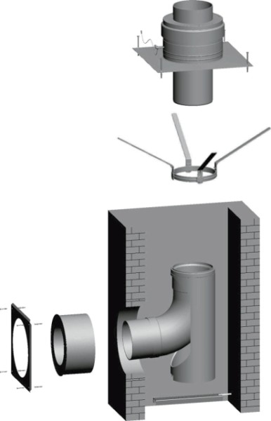 Wolf Schachtbausatz DN160 DN160 im Schacht, Abdeckung Edelstahl 2651294
