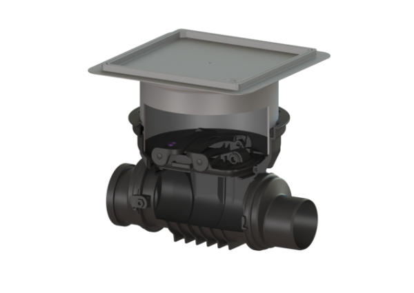 KESSEL Grundkörper Staufix DN125, befliesbar, Bodenplatte 700125.10X