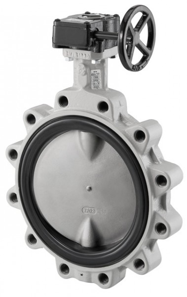 OVENTROP-Absperrklappe Mittelflansch mit Getriebe, PN16, EPDM Dichtung, DN400 1049260