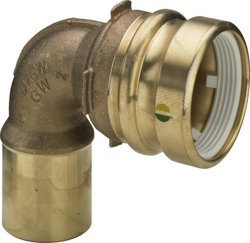 Viega Winkelkupplung mit SC Geopress 9616.1 in 28x32mm Rotguss 581725