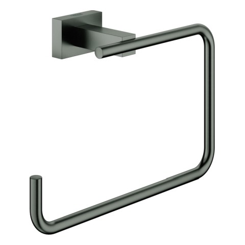 GROHE Handtuchring Essentials Cube 40510_1 Metall hard graphite gebürstet 40510AL1