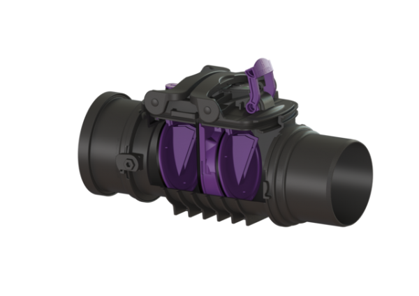 KESSEL Rückstaudoppelverschluss Staufix Control, DN150, freiliegend 770150