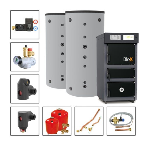 Solarbayer Holzvergaserset BioX 20 - 1C Variante C (2x SLS-800-S) 310703200