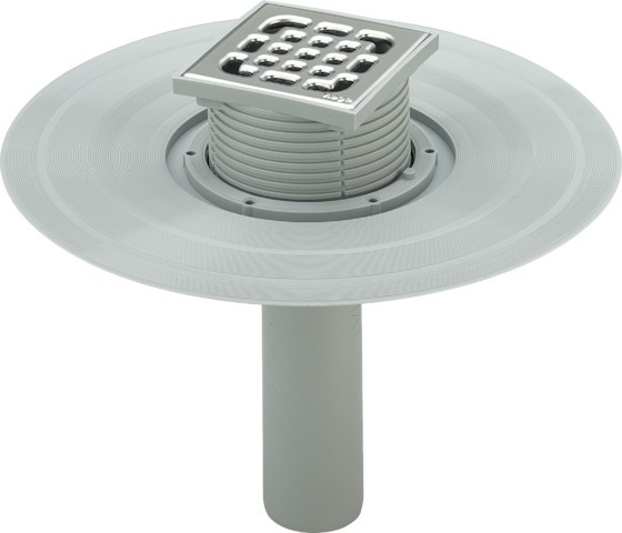 Viega Balkon-/Terrassenablauf Advantix 4944.2 in 100mm Kunststoff grau 626983