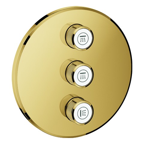 GROHE 3-fach UP-Ventil Grohtherm Smart Control 29122 FMS rund cool sunrise 29122GL0