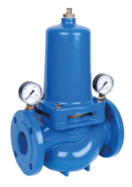Resideo Druckminderer D15S pulverbeschichtet, blau DN 100