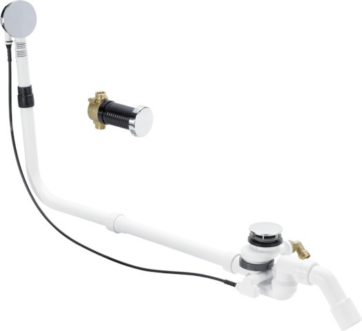 Viega Ab-und Überlauf Multiplex Trio F 6145.6 in 1070mmxDN40/50 verchromt 675479
