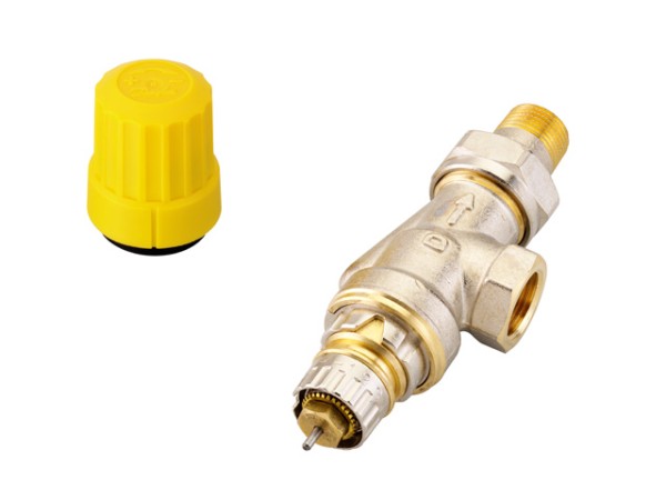 Danfoss Ventilgehäuse RA-UN 10 R 3/8, UK (Axial), matt vernickelt 013G3041