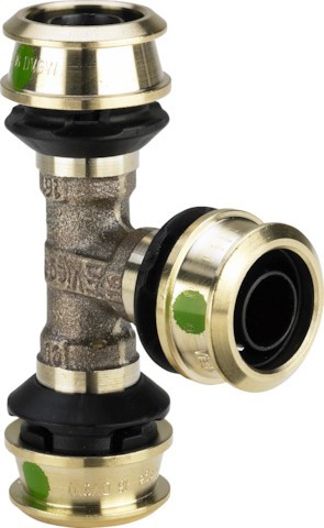 Viega T-Stück mit SC Raxofix 5318 in 40x16x40mm Siliziumbronze 790424