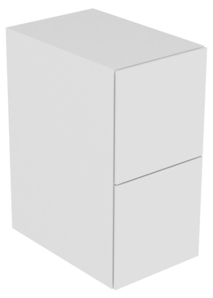 Keuco Sideboard Edition 11 31321, 2 Auszüge, weiß/Glas weiß 31321300000