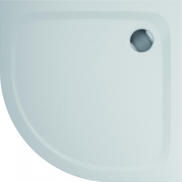 Viertelkreis-Duschwanne derby Mineralg. 90x3,2cm Rad.55cm Antirutsch weiss VIG