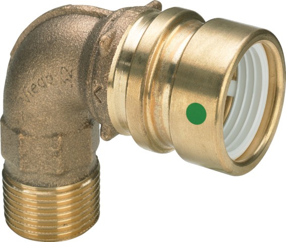Viega Bogen 90 Grad mit SC Geopress 9614TW in 32mm x R3/4 Rotguss 767846