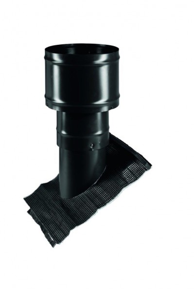 Pluggit Dachhaube gedämmt DN180 schwarz Stahlblech DHBS-180