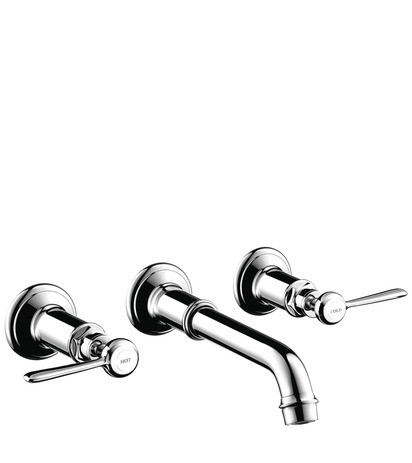 Hansgrohe 3-Loch Waschtischarmatur Axor Montreux Wand Fertigset Hebelgriff chrom 16534000