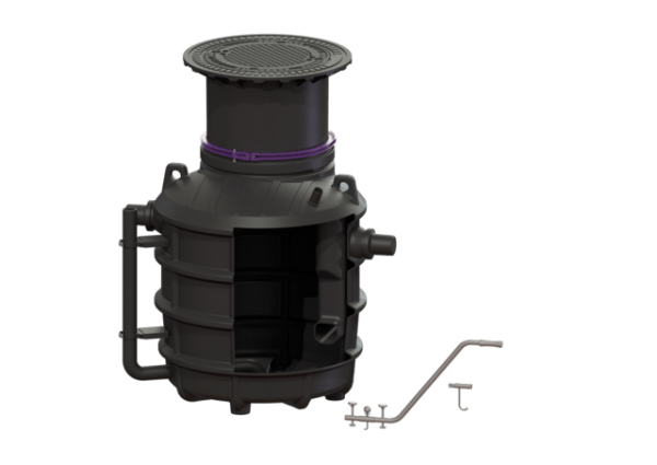 KESSEL Fettabscheider EasyClean ground NS 2, Direct, 550 950 mm, A/B, rechts 93002.80B DR