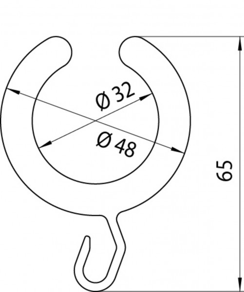 Vorhangringe derby plus weiss f.Vorhangstange VPE = 10 Stück VIGOUR