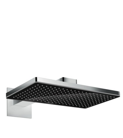 Hansgrohe Kopfbrause Rainmaker Select 460 1jet schwarz/chrom mit Brausearm 450mm 24003600