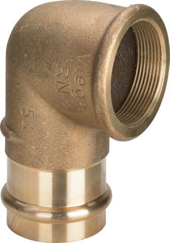 Viega Winkel mit SC 2214.2LF in LABS-frei in 28mm x Rp1 Rotguss 430375