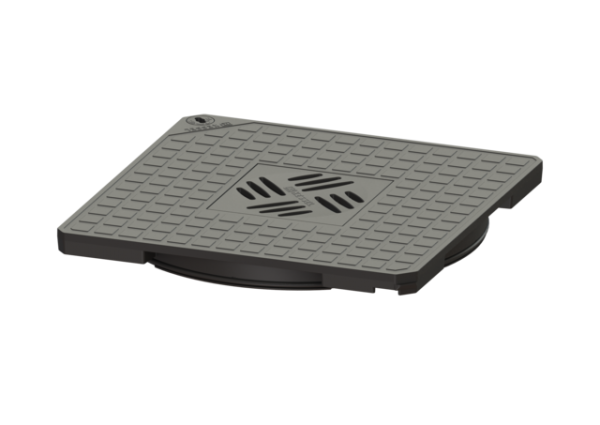 KESSEL Abdeckplatte schwarz mit Schlitzrost 830053