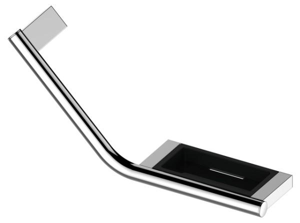 Keuco Haltegriff 135 Gr. Plan 14909, links m.Seifenablage, silber-elox./schwarzgrau 14909172037