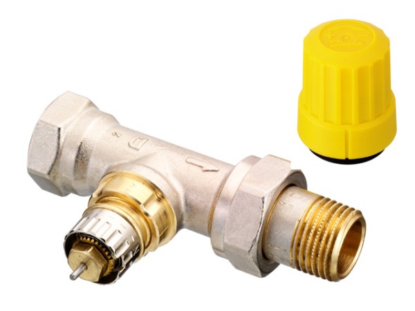 Danfoss Ventilgehäuse RA-UN 15 R 1/2, Durchgang, matt vernickelt 013G3004