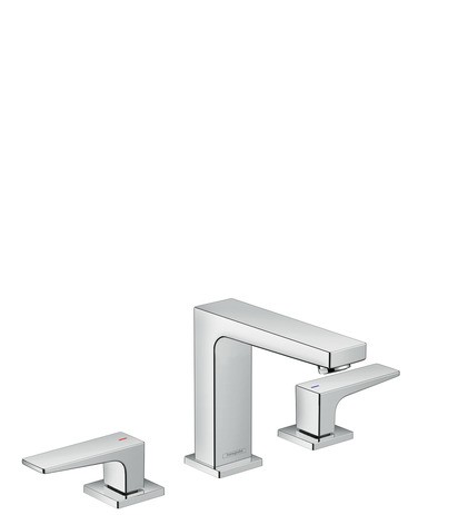 Hansgrohe 3-Loch Waschtischarmatur 110 Metropol mit Push-Open Ablaufgarnitur chrom 32514000
