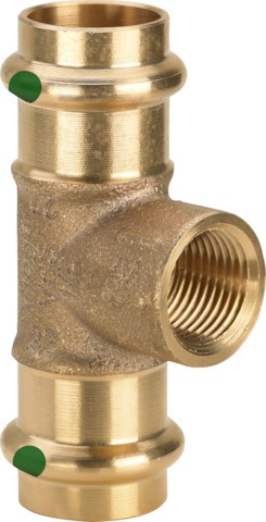 Viega T-Stück mit SC Sanpress 2217.2 in 15mm x Rp3/8 x 15mm Rotguss 313951