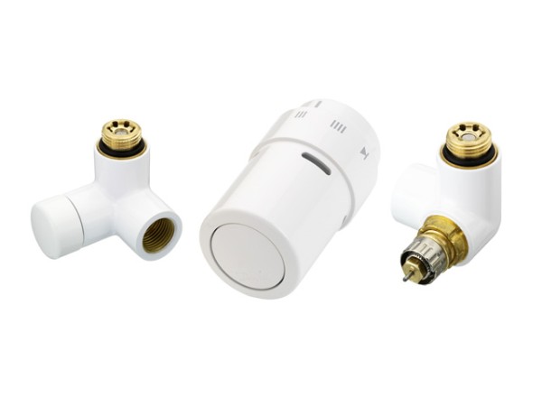 Danfoss X-tra Design Set RAL 9016, Ventilgehäuse RA-URX rechts 013G4007