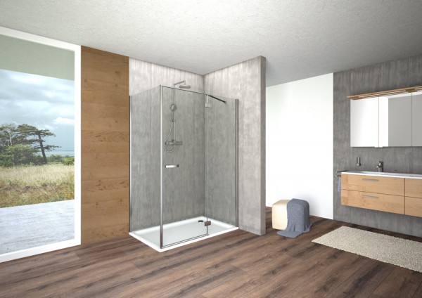Seitenwand f.PT.li.derby 800x2000 sil.matt ESG Siebdruck Mitte VIGOUR